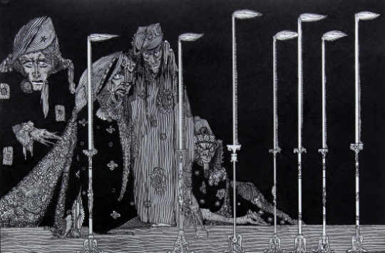 Harry Clarke, The Pit and the Pendulum (detail), c.1919. © Crawford Art Gallery